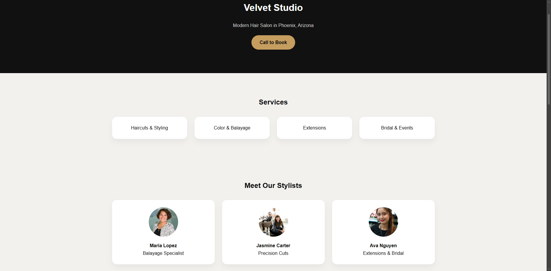 Hair Salon Website